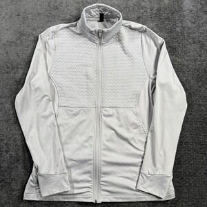 Adidas Golf Layer‎ Jacket Women's Size Large Gray  Textured Athletic Full-Zip